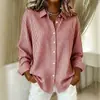 Camisa a cuadros de manga larga con cuello vuelto versátil para mujer, nueva, transfronteriza europea y americana 2026, Ropa de mujer de moda trendy para las cuatro estaciones, europea y americana