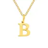 Nuevo Collar de Acero Inoxidable de 26 Letras de Amazon, Cadena para Clavícula Moderna y Versátil, Collar para Pareja con Apellido en Stock