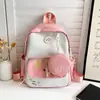 Versátil Bolso Escolar Nuevo Estilo Coreano, Mochila de Jardín de Infancia de Colores Frescos Bloqueados Estilo Ins, Lindo Bolso de Doble Hombro, Juego de Dos Piezas