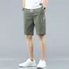 Pantalones Cortos Bermuda de Playa Casuales para Hombre de Verano Finos Sueltos Rectos de Cinco Puntos Elásticos Cómodos de Longitud Media Modernos para Hombre
