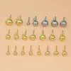 Accesorios para Pendientes DIY Pines de Cuentas de Acero Inoxidable Cuentas Redondas con Argollas Pines de Oreja de Cabeza Grande Venta al por Mayor