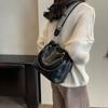 Bolso pequeño retro de moda para combinar con todo 2023 nuevo bolso de mujer Maillard para ir al trabajo tipo cubo textura de alta calidad bolso de hombro