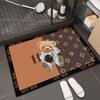 Tapete de piso suave de barro de diatomeas para baño, puerta de baño, absorbente, de secado rápido, antideslizante, tapete para pies, tapete para inodoro de baño