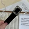 Horquilla Tweed Estilo Pedrería Flocada para Mujer Francesa Retro Flequillo Lateral Clip Parte Posterior de la Cabeza Frente Cabello Suelto Pinza Bb Accesorio para el Cabello