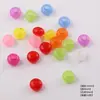 Contas de ábaco multicoloridas em gradiente bicolor estilo chinês com furos grandes para pulseiras de celular artesanais DIY, acessórios de cabelo e pequenos acessórios de contas