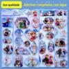Adesivos infantis Shinkle Frozen Princess Aisha Aisha Stereo 3d Stereo com Water Shake Adesivos Meninas Adesivos
