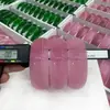 Fornecimento Direto da Fábrica de Pulseira de Pedra Olho de Gato de Alta Qualidade, Pulseira Larga Verde Espinafre Rosa Profundo, Pulseira de Vidro Imitação de Jade Transfronteiriça