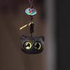 Ébano Bolsa Pingente Gato Carro Chaveiro Gatinho Bonito Cadeia de Telefone Móvel Bolsa Feminina Acessórios Presente