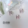 Nova Joia de Unha com Diamantes Quadrados de Cristal Transparente de Gelo Exquisite Joia de Unha com Diamantes de Cristal Acabada de Alta Qualidade