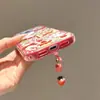 Funda para Teléfono Miffy Conejo Fresa Pastel Linda Dibujos Animados Manzana 17Promax Adecuada para 16Pro Doble Capa 15Pro17