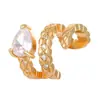 Estilo Europeo y Americano Chapado en Oro Cobre Versátil Brazaletes para Oreja Múltiples Capas Minimalista Nicho Temperamento Zirconia Japoneses y Coreanos Pendientes