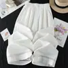 Calça de Renda Vazada de Perna Larga para Mulheres, Verão 2026 Nova Cintura Alta Caimento Solto Petite Gelo Seda Casual Cropped Reta