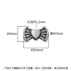 Cuentas de caramelo con forma de corazón de plata s925 con diseño de lazo, cuentas sueltas para hacer joyería DIY, materiales para collares de cristal y perlas