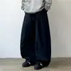Pantalones Casuales Versátiles Japoneses de Pliegues Secado Rápido Tipo Cimitarra Verano Finos Simples Transpirables Holgados Rectos de Pierna Ancha Largos