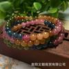 Pulsera de Roca de Cuarzo Jade de Círculo Único pulsera color turmalina imitación tres círculos suministro en vivo mercado nocturno punto escénico feria del templo feria venta al por mayor