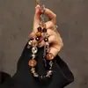 Bolso de Mano Pequeño Marrón Estilo Chanel de Lujo de Alta Gama con Cadena para Muñeca Lanyard Corto Colgante para Llavero de Teléfono