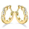 Pendientes de moissanita transfronterizos moda simples plata de ley 925 temperamento ins viento frío pendientes diseño de nicho de alta gama