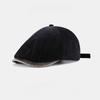 Outono e inverno vintage veludo cotelê para a frente Cap Moda Estilo Britânico Jornaleiro Cap Estilo Japonês Street Art Duck Tongue Hat para homens e mulheres