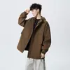 Popular chaqueta con capucha de otoño para hombre, top holgado, nueva chaqueta de trabajo versátil de otoño 2026 con bolsillo grande