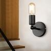 Lámpara de noche de hierro forjado simple, lámpara de pared retro, personalidad creativa, modelo de habitación, pasillo, balcón, entrada, lámpara de pared pequeña
