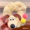 Corda de Cabelo Fofa de Desenho Animado Outono e Inverno para Crianças Menina Morango Urso Argola de Cabelo Grande Intestino Pelúcia Meninas Headwear de Alta Elasticidade Acessórios de Cabelo