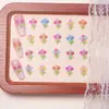 Decoraciones para Uñas Flor de Gelilla Azul Hielo Accesorios Pequeños de Resina Flor 3D Aretes DIY Accesorios para Uñas Portátiles