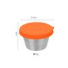 Prato de molho de aço inoxidável 304 transfronteiriço, tampa de silicone para salada de tomate, recipiente para temperos, selado e à prova de vazamentos
