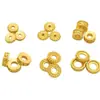 Cor de ouro antigo contas planas torcidas seis palavras mana espaçador pulseira DIY colar pulseira material com contas