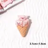 Dibujos Animados Brillo Lindo Cerdo DIY Accesorios de Resina Pequeño Pegamento de Crema Pasador Funda de Teléfono Móvil Hebilla de Zapato