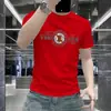 Camiseta corta de manga corta para hombre, estilo europeo, con adornos de pedrería, cuello redondo, casual, manga media, elegante, nueva y de moda