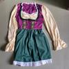 M-XL Disfraz Oktoberfest Alemania Vestido de Cerveza Manga Larga Vestido Vestido de Escenario Vestido de Fiesta de Vacaciones Vestido de Actuación