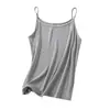Camiseta Interior Fina de Verano para Mujer con Tirantes de Algodón Ajustada sin Mangas Chaleco Talla Grande Color Sólido Top Versátil