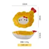 Plato creativo de cerámica para salsas para uso doméstico, elegante plato de condimentos para hot pot, alto valor estético, adecuado para salsa para barbacoa, salsa de soja y vinagre