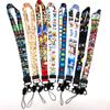 Lindo Lanyard de Dibujos Animados Poliéster Porta Tarjeta Impreso Colgante de Cuello Llavero para Teléfono Móvil Cuerda Colgante Ancha Removible Personalización