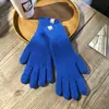 Nuevos Guantes de Punto de Color Sólido para Invierno Hombres Mujeres Pantalla Táctil Cálida Lana Cinco Dedos Resistentes al Frío Estilo Coreano Mujeres