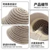 Sombrero Nuevo Estilo Otoño e Invierno para Mujer, Sombrero de Pescador Tejido Estilo Japonés, Sombrero de Cubeta Versátil con Temperamento para Adelgazar la Cara, Sombrero de Pescador Cálido y Transpirable