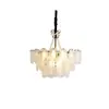 Candelabro Vintage Estilo Francés para Sala de Estar, Lámpara de Cristal de Vidrio Retro Americana de Alta Gama para Dormitorio, Iluminación Artística de Lujo Ligero para Comedor