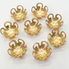 100 Piezas/Paquete Metal Flor Forma Pequeña Flor de Cinco Hojas Base Accesorios para Aretes Accesorios para Joyería DIY