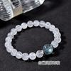 Pulsera Fantasma Blanco Natural Fluorita Cuentas Superiores Pulsera Cuentas diy Moda de Verano Regalo de Cumpleaños Venta al por Mayor en Vivo