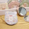 Mini espejo cosmético portátil para mujer, pequeño, bonito, portátil, plegable, para dormitorio de estudiantes, espejo de mano de doble cara