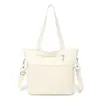 Bolsa de Ombro/Transversal de Lona de Alta Qualidade, Cor Sólida, Superfície Macia, Grande Capacidade, Estilo Novo, Elegante e Simples, para o Dia a Dia