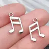 Símbolos de Instrumentos Musicales de Plata Antigua Colgante Retro Joyería de Aleación Colgante Accesorios para Pulsera Collar Llavero DIY