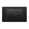 Enchufe de Interruptor Tipo 118 Taiwán, Material PC Negro, Doméstico 110V Estándar Americano Enchufe de Interruptor de Pared Estilo Tailandés-A18
