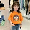 Camiseta de Manga Corta para Bebé Niña 2026 Verano Algodón Puro Estilosa Fresca y Linda Dibujo Animado Niña Tops
