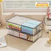 Caixa Organizadora de Acrílico Transparente para Papelaria e Material de Escritório, Pequena Caixa de Armazenamento para Mesa com Tampa, Caixa de Mesa à Prova de Poeira