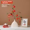 Flores Artificiais Criativas para Casa, Boas-vindas à Casa Nova, Flores de Caqui, Ornamentos de Vaso, Arranjos Florais para Sala de Estar, Decorações de Mesa para Hall de Entrada