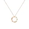 Collar Shangmei de Panal con Círculos Huecos, Chapado en Oro V con Oro Rosa de 18K, Cadena para Clavícula de Mujer, Diseño de Panal, Moda de Alta Gama, Lujo Ligero