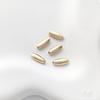 Chapado en Cobre Oro Real 14K Forma Especial Cuentas de Piedra Cuentas Largas Retorcidas Cuentas Espaciadoras Forma de Arroz Pulsera de Perlas Hecha a Mano DIY Joyería para Orejas con Cuentas