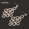 Pendientes Retro de Moda Europeos y Americanos para Mujer, Elegantes Pendientes Grandes Decorativos Personalizados Incrustados de Diamantes Fabricante Mayorista E345