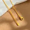 Cadena en forma de O Chapada en Oro de 18 Quilates con Larga Retención del Color, Cadena de Extensión, Collar para Mujer, Cadena para Clavícula de Lujo Ligero de Alta Gama, Joyería para Transmisión en Vivo Transfronteriza